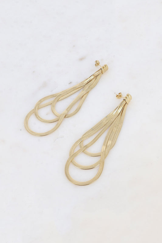 Boucles pendantes - 3 mailles miroir
