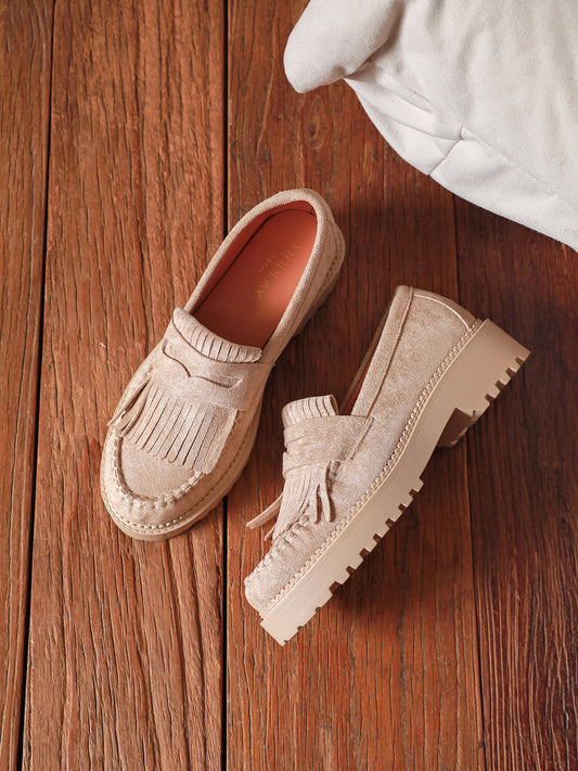 Mocassin frange